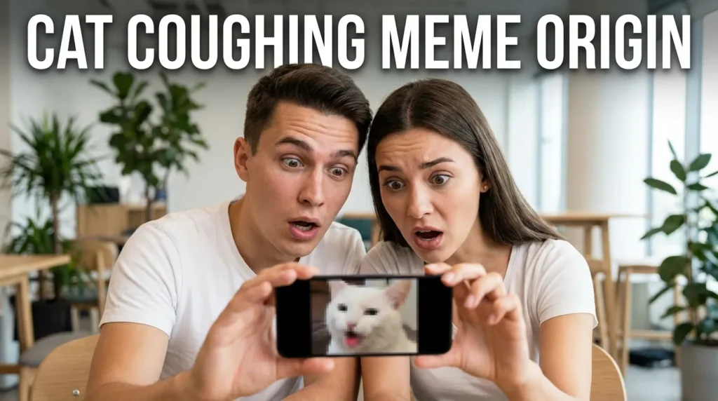 CAT COUGHING MEME ORIGIN