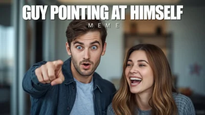 Guy Pointing at Himself Meme
